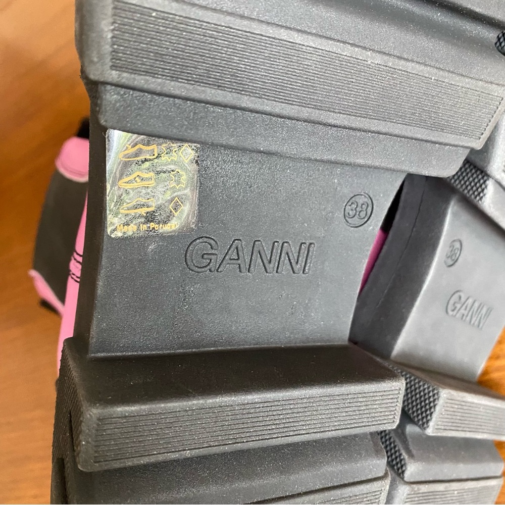 GANNI leather lug sole chelsea boots pink - Picture 14 of 16